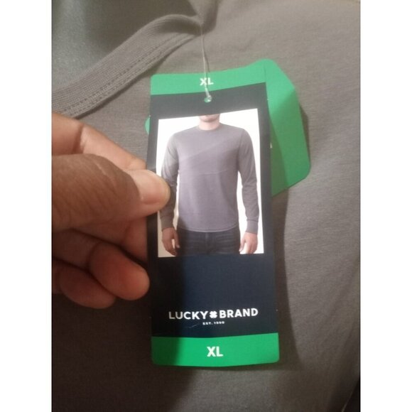 New Lucky Brand Los Angeles Long Sleeve T-shirt Men's XL Gray Logo NWT - Picture 3 of 13